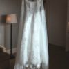 Buy Sell Wedding Dress Online Dubai Abu Dhabi UAE Sara Mrad ‘Marie Antoinette’ Spring 2021 Bridal Couture Collection A-Line gown with straight across neckline. Ivory Colour, Size XSmall